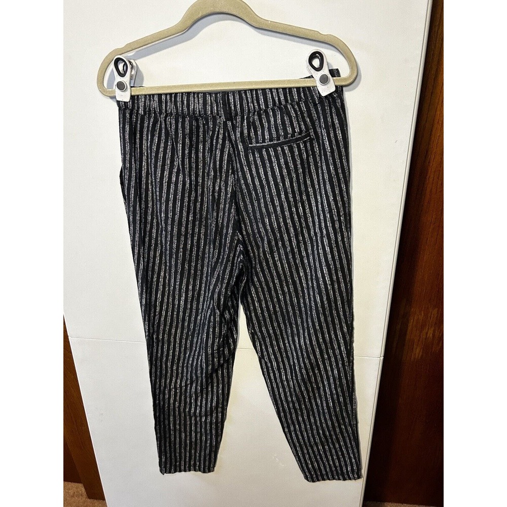 Glassons Striped Capri Pants Women’s Size 10 Linen Blend Pockets - Picture 4 of 5